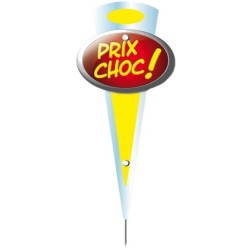 MINI FLECHE "prix choc rouge" 6x14 cm (lot de 10)