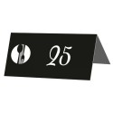 CHEVALET DE TABLE n°11 à 20  FUNNY WHITE 80X40 mm (lot de 10)