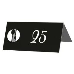 CHEVALET DE TABLE n°11 à 20  FUNNY WHITE 80X40 mm (lot de 10)