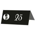 CHEVALET DE TABLE n°1 à 10  FUNNY WHITE 80X40 mm (lot de 10)