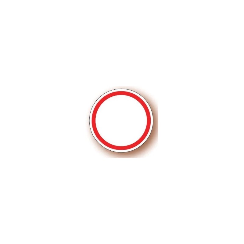 ETIQUETTE PAPIER ADHESIVE diam 36 mm - "NEUTRE FILET ROUGE" (lot de 5