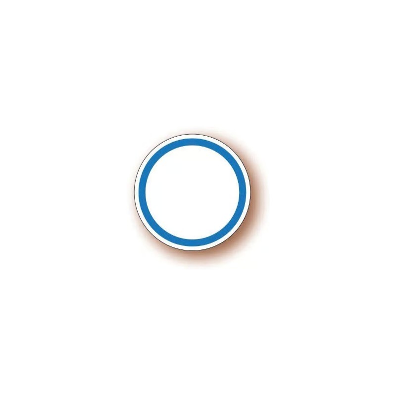 ETIQUETTE PAPIER ADHESIVE diam 36 mm - "NEUTRE FILET BLEU" (lot de 50