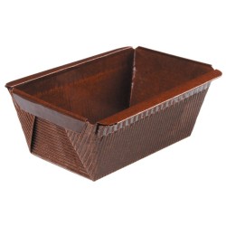 MOULE DE CUISSON CARTON MINI CAKE - MARRON - 124x70xht47 mm (x50)