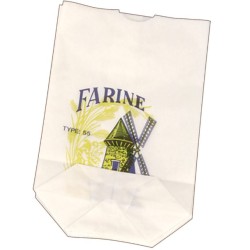 SAC A FARINE SULFITE EN KRAFT BLANC ECORNE - 265X165 MM (x1000)