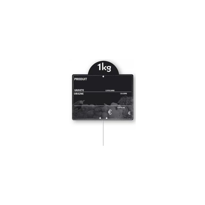 ETIQUETTE 4 SAISONS VOCC 150X100 mm - disque en ht, pique inox (lot d