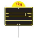ETIQUETTE SOLENEW VOCC 250X170 mm - disque en ht, pique inox (lot de 