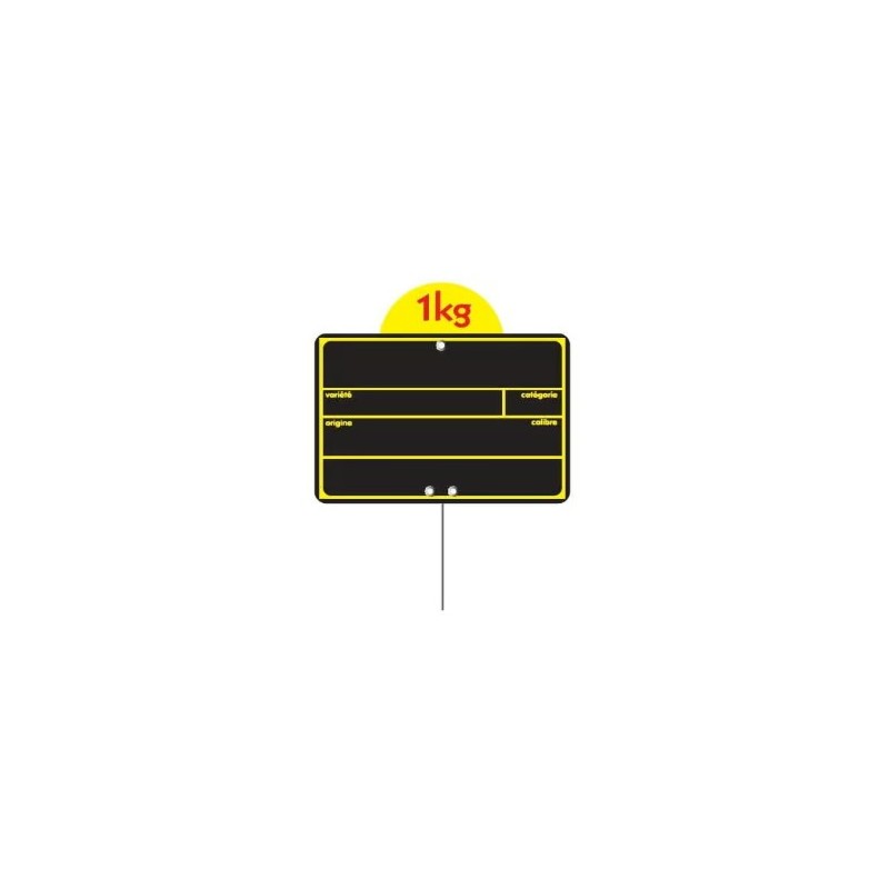 ETIQUETTE SOLENEW VOCC 250X170 mm - disque en ht, pique inox (lot de 