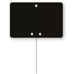 ARDOISE NEUTRE NOIRE 60X40 mm - pique inox (lot de 10)