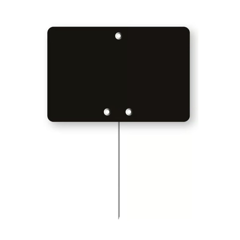 ARDOISE NEUTRE NOIRE 60X40 mm - pique inox (lot de 10)