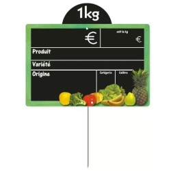 ARDOISE CUEILLETTE, VOC 150X100 mm - disque poids en ht, pique inox (