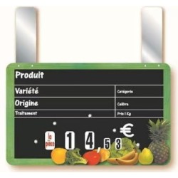 ARDOISE CUEILLETTE VOC 150X100 mm - roulettes prix+poids, grandes pat