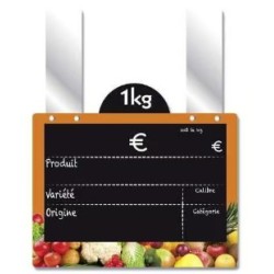 ETIQUETTE VITAMINE ORANGE VOC 150x110 mm - disque en haut, Gdes patte