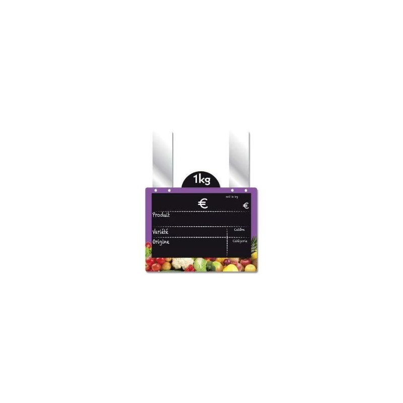 ETIQUETTE VITAMINE VIOLET VOC 200x150 mm - disque, Gdes pattes (lot d