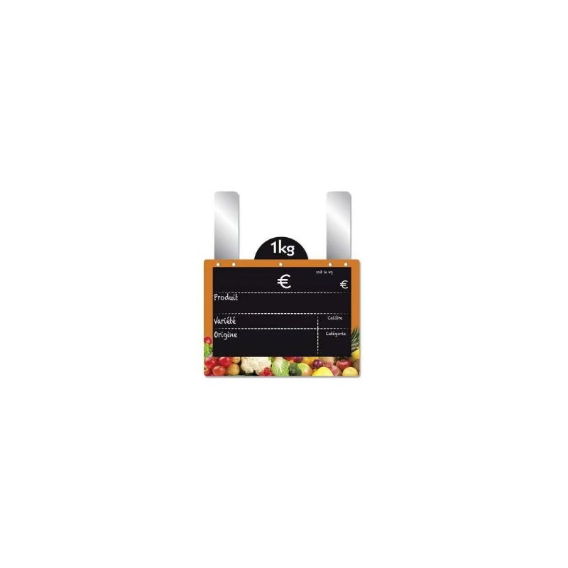 ETIQUETTE VITAMINE ORANGE VOC 200x150 mm - disque en ht, Gdes pattes 