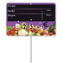 ETIQUETTE VITAMINE VIOLET VOC 150x100 mm - à roulettes, pique inox (l