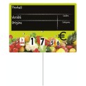 ETIQUETTE VITAMINE VERT ANIS VOC 150x100 mm - à roulettes, pique inox