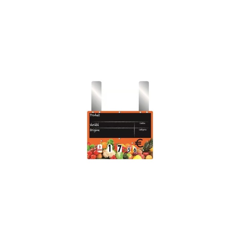 ETIQUETTE VITAMINE ORANGE VOC 150x100 mm - à roulettes, Gdes pattes (