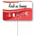 ETIQUETTE EVASION CHARCUT. TRAIT 105x70 mm - à texte, à roulettes, pi