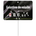 ETIQUETTE PRESTO NEUTRE 105x70 mm - à texte, à roulettes, pique inox