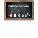 ETIQUETTE RUSTIK 120x80 mm - à texte, à roulettes, pique inox