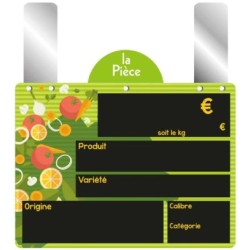 ETIQUETTE FARANDOLE 150x110 mm - VOCC, disque poids, grandes pattes (