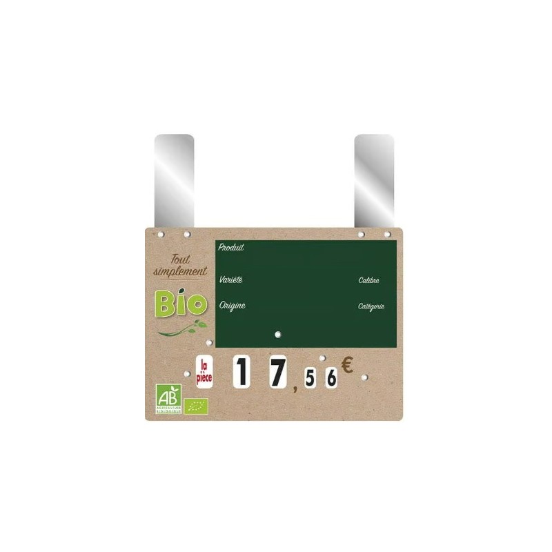 ETIQUETTE SIMPLT BIO 150x100 mm - VOCC, roulettes, grandes pattes (lo