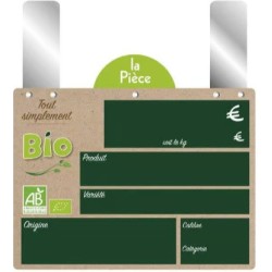ETIQUETTE SIMPLT BIO 150x110 mm - VOCC, disque poids, grandes pattes 