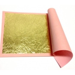 CARNET DE FEUILLES OR