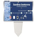 ETIQUETTE 140x100 mm Métallic, à texte, 8 roulettes, patte PVC crista