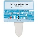 ETIQUETTE 140x100 mm Pastel, à texte, 8 roulettes, patte PVC cristal