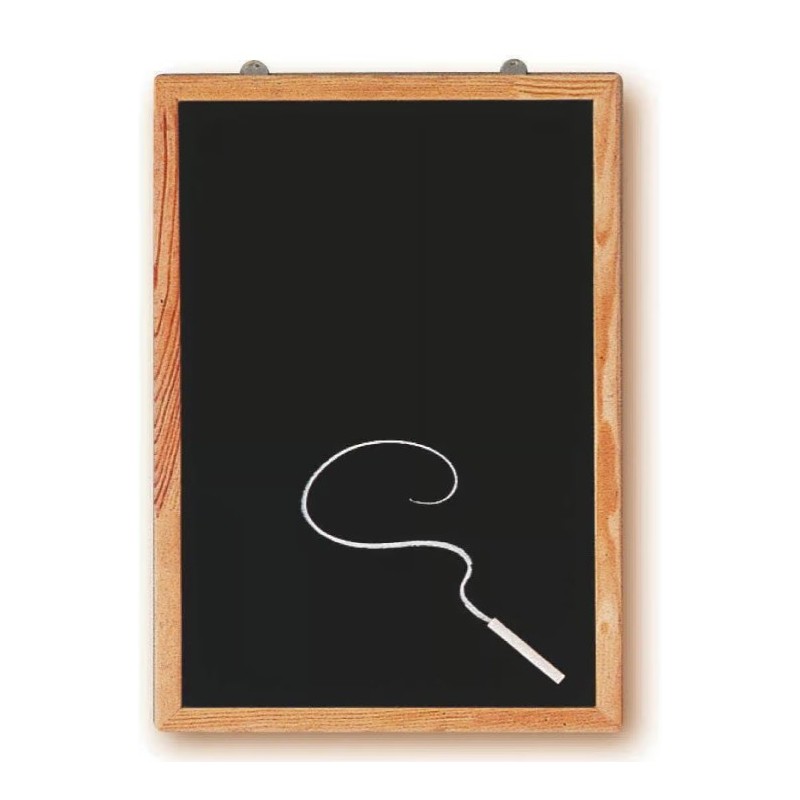 Tableau noir 300x400 mm, cadre baguette agrafée