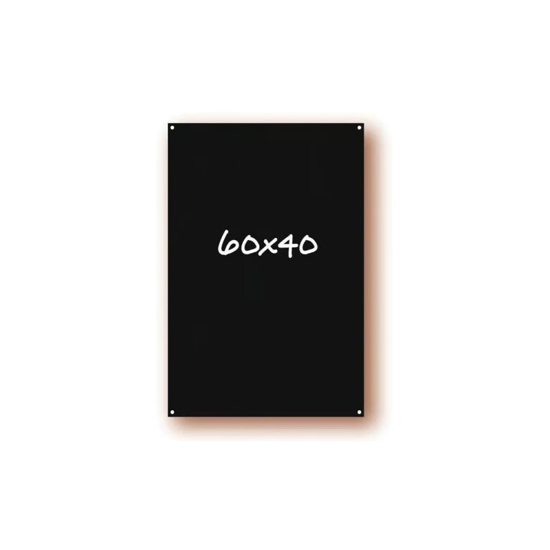 Tableau noir 400x600 mm, PVC expansé 3 mm, recto/verso, perforations 
