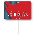 ETIQUETTE 105x70 mm Fredo neutre, roulettes, pique inox (lot de 10)