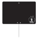 ETIQUETTE NOIRE NORMANDIE 80x60 mm – sans roulettes, pique inox (lot 