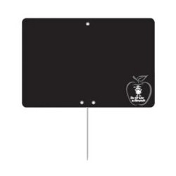 ETIQUETTE NOIRE NORMANDIE 80x60 mm – sans roulettes, pique inox (lot 