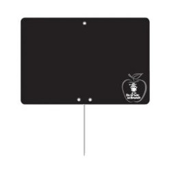 ETIQUETTE NOIRE NORMANDIE 120x80 mm – sans roulettes, pique inox (lot