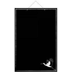 PANNEAU ALSACE 400x600 mm – PVC expansé noir 3 mm, fil nylon