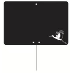 ETIQUETTE NOIRE ALSACE 100x70 mm – sans roulettes, pique inox (lot de