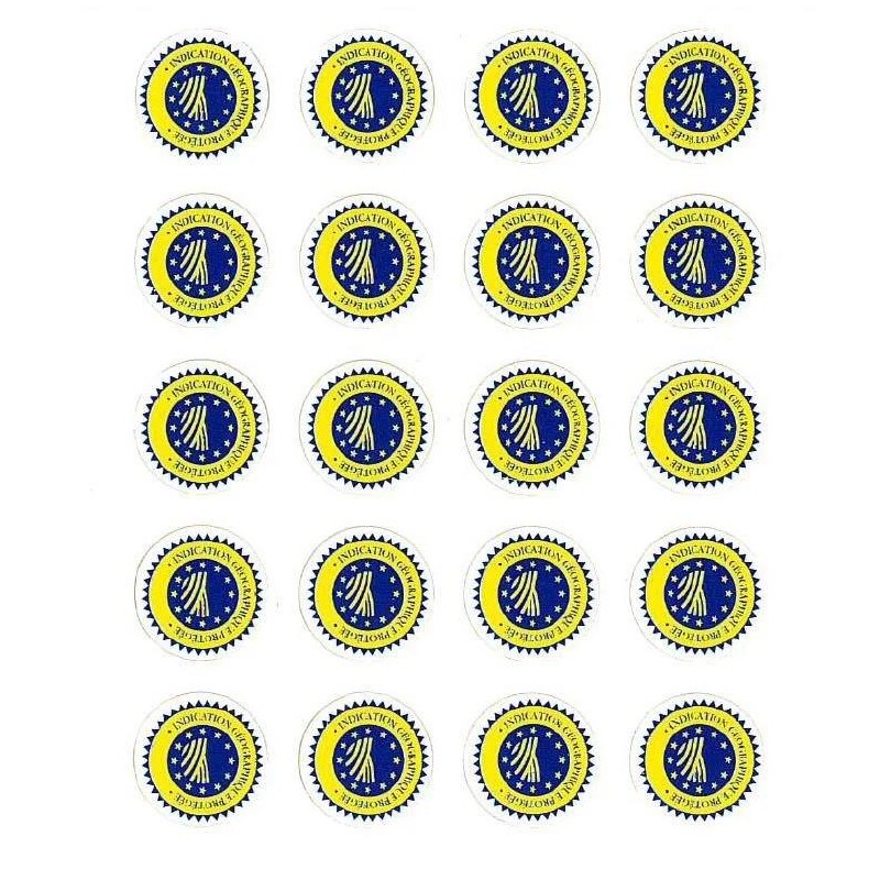 POCHETTE  60 LOGOS ADHESIFS "IGP" - Ø 16 mm