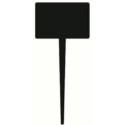 ÉTIQUETTE 80x60 mm Maxipic Rectangle noire, 1.5 mm, pique plastique (