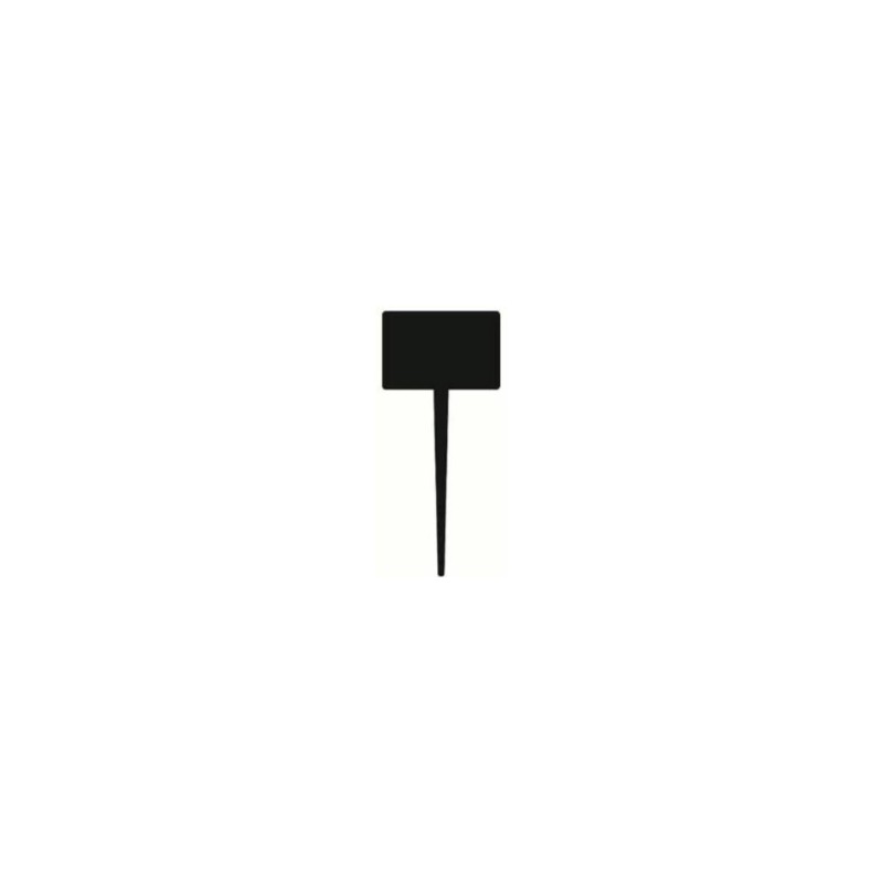 ÉTIQUETTE 80x60 mm Maxipic Rectangle noire, 1.5 mm, pique plastique (