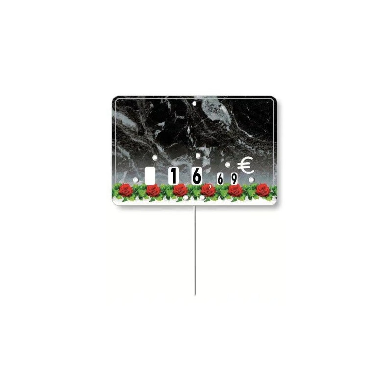 ÉTIQUETTE 105x70 mm Guirlande Traiteur, à roulettes, pique inox (lot 
