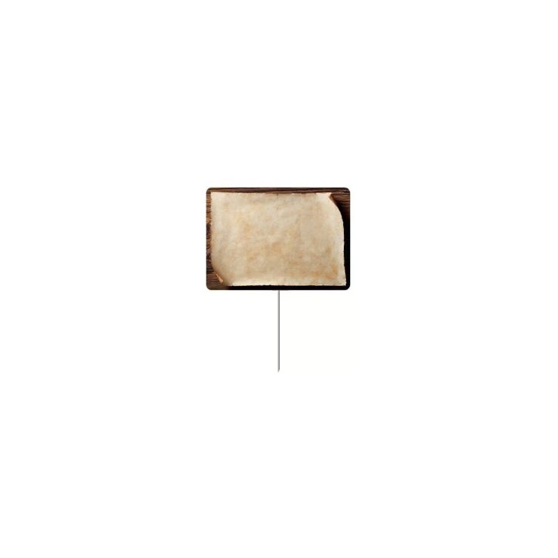 ÉTIQUETTE 70x50 mm Aliénor neutre, sans roulettes, pique inox (lot de