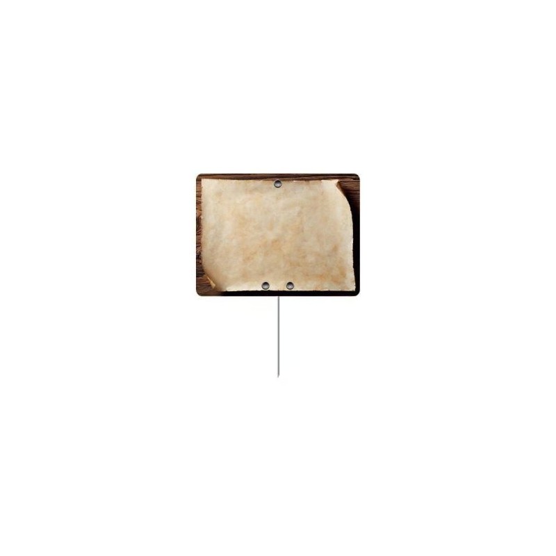 ÉTIQUETTE 80x60 mm Aliénor neutre, sans roulettes, pique inox (lot de