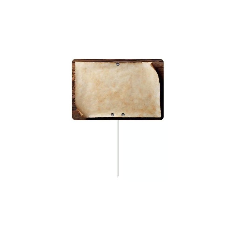 ÉTIQUETTE 105x70 mm Aliénor neutre, sans roulettes, pique inox (lot d