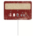 ÉTIQUETTE 120x80 mm Deluxe Rubis, neutre, à roulettes, pique inox (lo