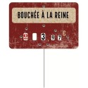 ÉTIQUETTE 105x70 mm Deluxe Rubis, à texte, à roulettes, pique inox