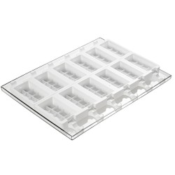 MOULE A GLACE - 12 moules "choco" - 92x48xht24 mm - 90ml