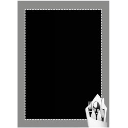 PANNEAU ARDOISE 600x900 mm Couvert faux cadre gris