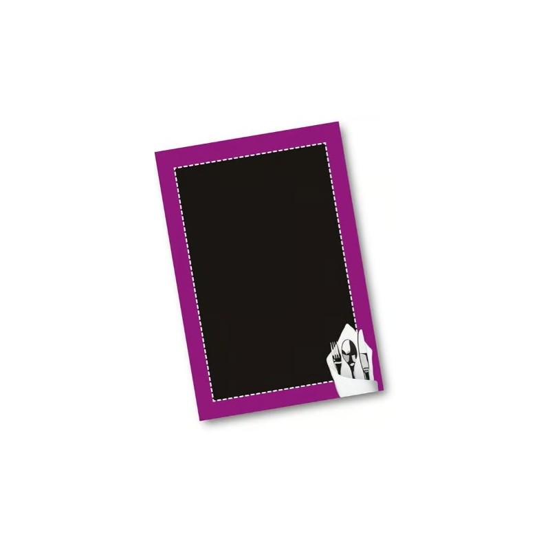 PANNEAU ARDOISE 400x600 mm Couvert faux cadre violet